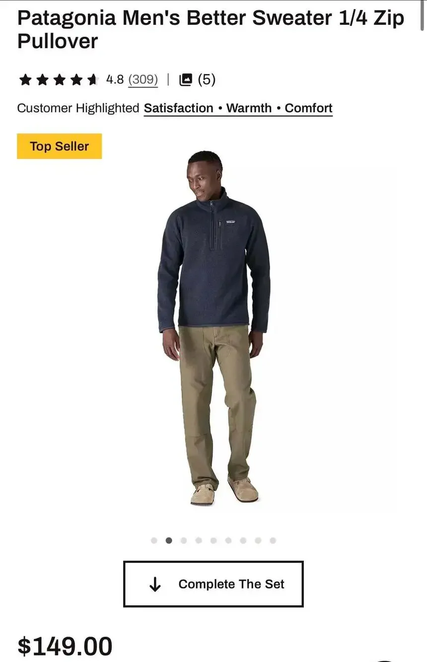 Patagonia Men's Better Sweater 1/4-Zip Fleece Pullover